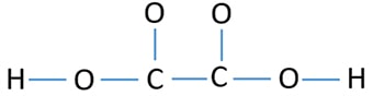basic skeletal structure of H2C2O4